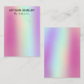 ホロモダングラフィックネオン色イヤリングカード 名刺 (正面/裏面)