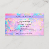 ホロモダングラフィックヘア編組スタイリスト 名刺 (裏面)