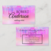 ホロモダングラフィック化粧のアーティストユニコーンレインボーb 名刺 (正面/裏面)