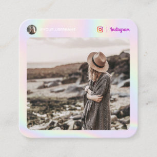 ホロモダンフィックパステル虹Instagram写真 コーリングカード