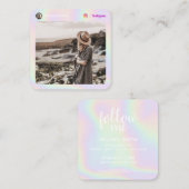 ホロモダンフィックパステル虹Instagram写真 コーリングカード (正面/裏面)