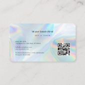 ホロモダンフィックQRコードメイクアップ美容師 名刺 (裏面)