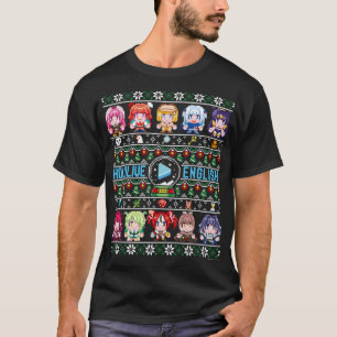 ホロライブ英語の醜いクリスマスセーター長袖 Tシャツ
