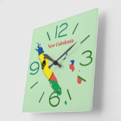 ホローグムラーレカレニューカレドニア スクエア壁時計 (傾斜)