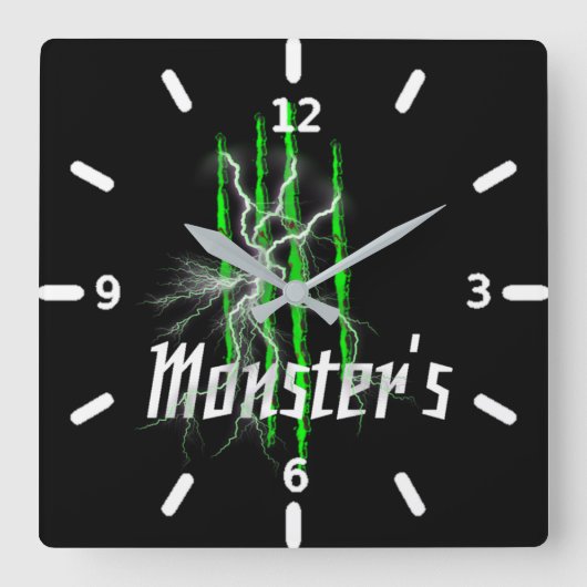 ホローグモンストレ スクエア壁時計 (正面)