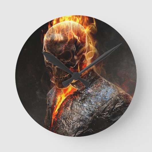 ホローグ幽霊ライダー ラウンド壁時計 (正面)