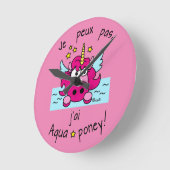 ホローグ「リコルネ、アクアポニー」 ラウンド壁時計 (傾斜)