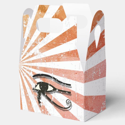 ホロ動揺してスエジプトのシンボルレトロ太陽の目 フェイバーボックス (オープン)