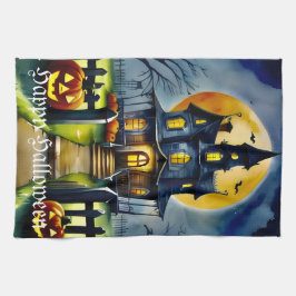 ホロ幽霊のよく出るー&ムーン キッチンタオル