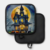 ホロ幽霊のよく出るー&ムーン 鍋敷き (正面/裏面)