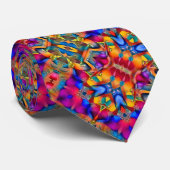 ホロ熱狂するサイケデリックグカラフルラマ模様 ネクタイ (ロール)