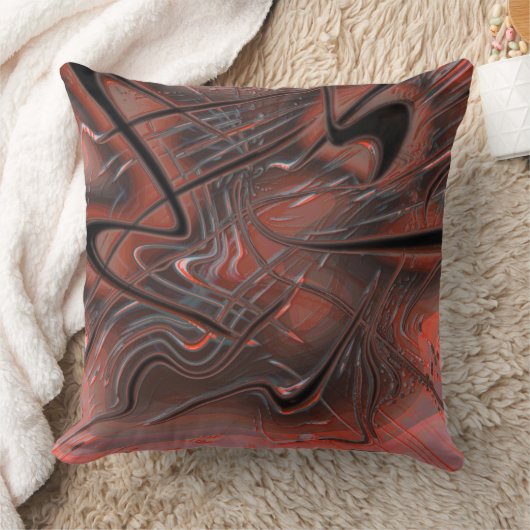 ホロ素朴ーに煙の影を付けた波打つストローク クッション (ブランケット)