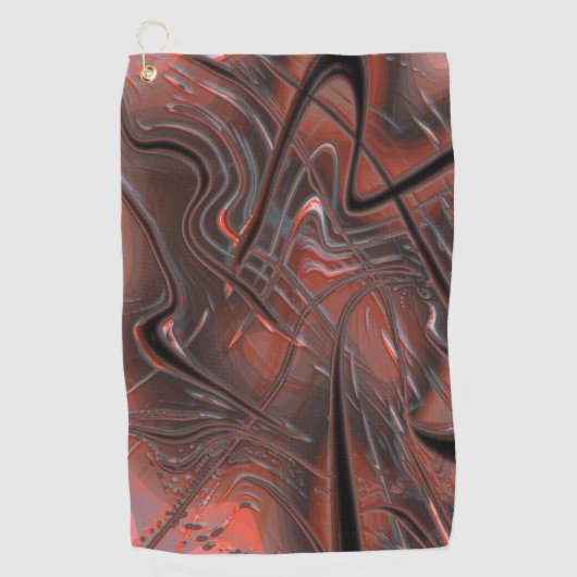 ホロ素朴ーに煙の影を付けた波打つストローク ゴルフタオル (正面)