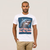 ホワおもしろいイ素晴らしトサメデザイン Tシャツ (正面フル)