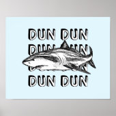 ホワおもしろいイ素晴らしトシャーク・アタック・アートプリント ポスター (正面)