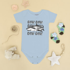 ホワおもしろいイ素晴らしトシャーク・アタック・アート ベビーボディスーツ