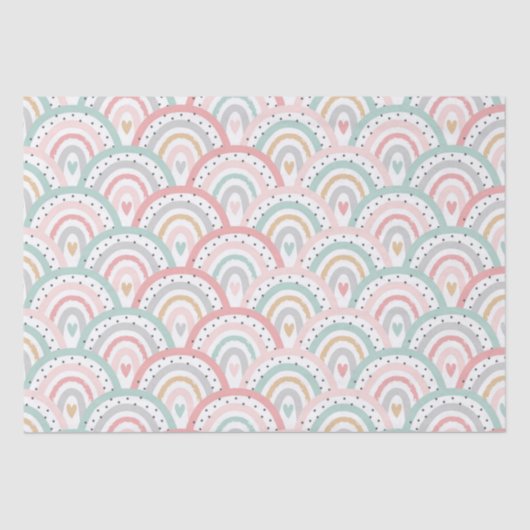 ホワお洒落イトレインボーズ&ハートパステル 薄葉紙 (正面)