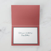 ホワかわいらしイトオーキッドバックドロップハッピーバースデー カード (内部)