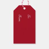 ホワかわいらしイトポインセティアスホリデイ ギフトタグ (裏面)