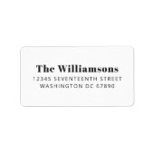 ホワはっきりしたイモダンタイポグラフィカスタム差出人住所 ラベル