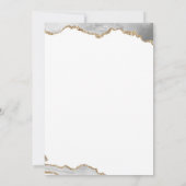 ホワイエレガントトアンド金ゴールドエーゲートフィーチ誕生日 招待状 (裏面)