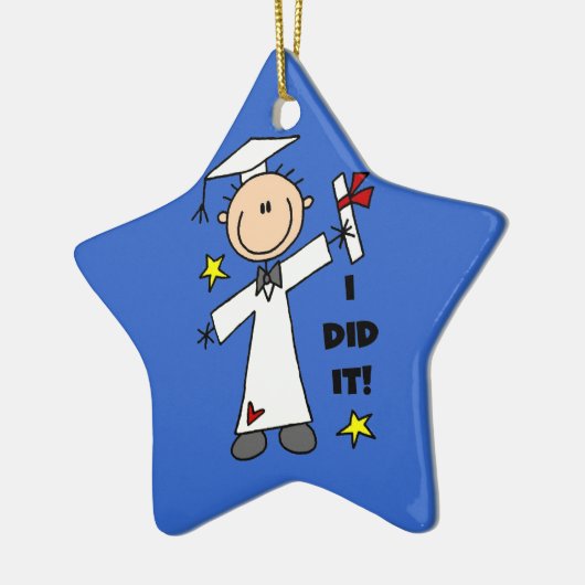 ホワイステッキ体形(男性)卒業生 セラミックオーナメント (左)