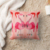 ホワイスフラミンゴクリスマス装飾用クッション クッション (ブランケット)