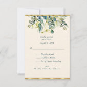 ホワイタルリリーとユーカリ 出欠カード (裏面)