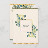 ホワイタルリリーとユーカリ 出欠カード (正面/裏面)