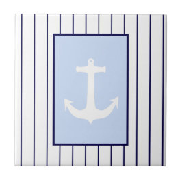 ホワイトいかりキャプテンブルーストライプズシー海 タイル