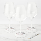 ホワイトおよびバラ金ゴールドアゲート ワイングラスタグ (セット)