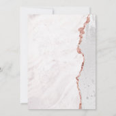 ホワイトおよびバラ金ゴールドバチェロレッテ招待状 招待状 (裏面)