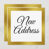 ホワイトおよびフェイク金ゴールドの移行発表 案内状 (正面/裏面)