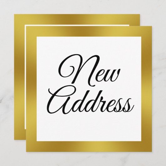 ホワイトおよびフェイク金ゴールドの移行発表 案内状 (正面/裏面)