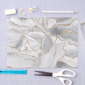 ホワイトおよび金ゴールドグリッターのエージェント抽象芸術 薄葉紙 (クラフト)