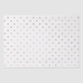 ホワイトおよび金ゴールドグリッター水玉模様 薄葉紙 (正面)