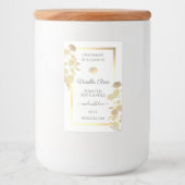 ホワイトおよび金ゴールドフローラ製品のパッケージングラベルと フードラベル (正面)