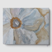 ホワイトおよび金ゴールドフローラ ゲストブック (裏面)