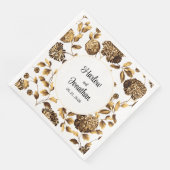 ホワイトおよび金ゴールドヴィンテージフローラ結婚つる植物 (コーナー)