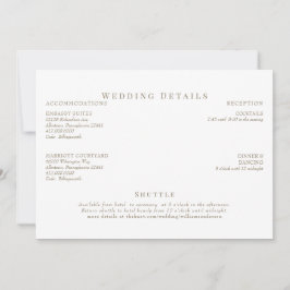 ホワイトおよび金ゴールド結婚文字の詳細 招待状