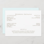 ホワイトおよび金ゴールド結婚文字の詳細 招待状 (正面/裏面)