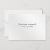 ホワイトかわいらしポインセティアウサギのクリスマス サンキューカード (裏面)