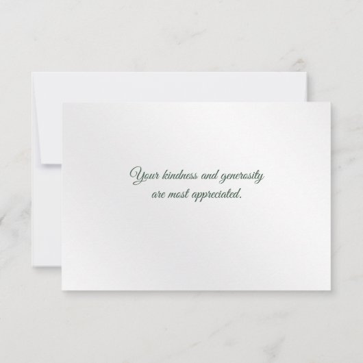 ホワイトかわいらしポインセティアウサギのクリスマス サンキューカード (裏面)