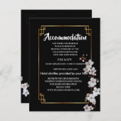 ホワイトさくらんぼの花&ゴールデンフレームアコモデーション 案内ポストカード (正面/裏面)