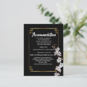 ホワイトさくらんぼの花&ゴールデンフレームアコモデーション 案内ポストカード (スタンド正面)