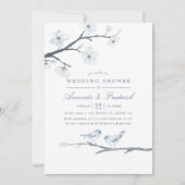 ホワイトさくらんぼウェディングシャワー招待状 招待状 (正面)