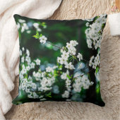 ホワイトさくらんぼフラズグリーン葉ズ クッション (ブランケット)