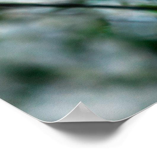 ホワイトさくらんぼフラズグリーン葉ズ ポスター (角)