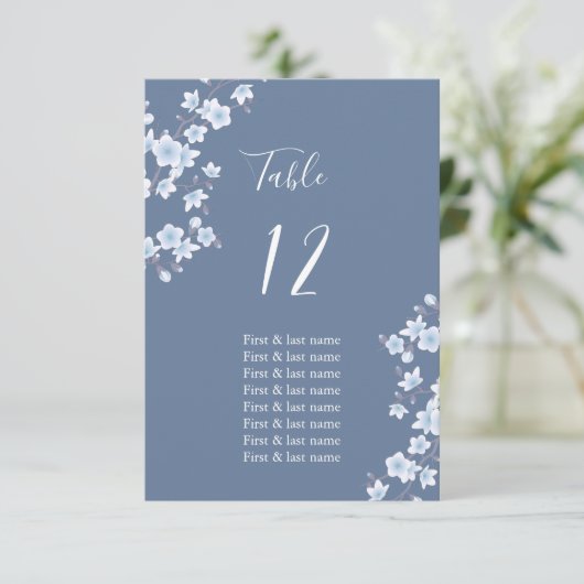 ホワイトさくらんぼフラズダスティーブルー座席表 招待状 (スタンド正面)