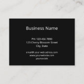 ホワイトさくらんぼブロッサムブラックマーブルアンダーテイカー 名刺 (裏面)